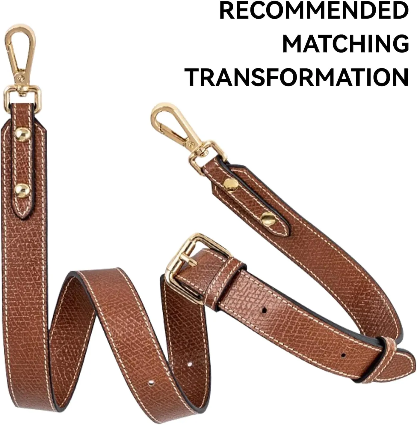 jiesinlov Cowhide Bags Straps Replacement Adjustable Crossbody Shoulder Strap for Longchamp Le Pliage Small