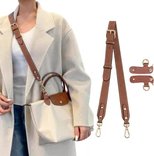 jiesinlov Cowhide Bags Straps Replacement Adjustable Crossbody Shoulder Strap for Longchamp Le Pliage Small