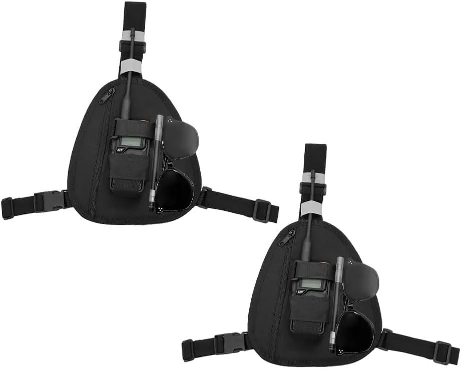 Joy Role 2Pack Radio Chest Harness Shoulder Radio Holster Chest Pack Adjustable Two-Way Radio Holster for Baofeng Motorola Retevis Walkie Talkies