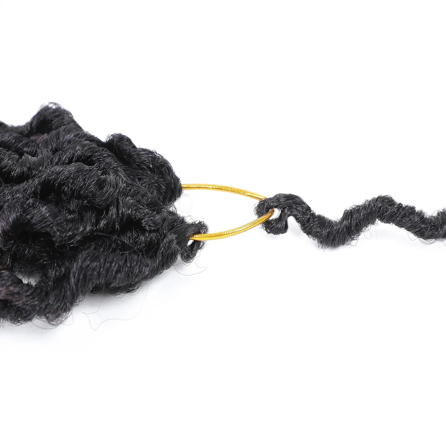 Karida Goddess Locs Crochet Hair 12 Inch, 8 Packs Faux Locs Crochet Hair For Black Women, Pre Looped Crochet Hair Goddess Locs With Curly Ends (12 Inch (Pack of 8), 1B/99j/530#)