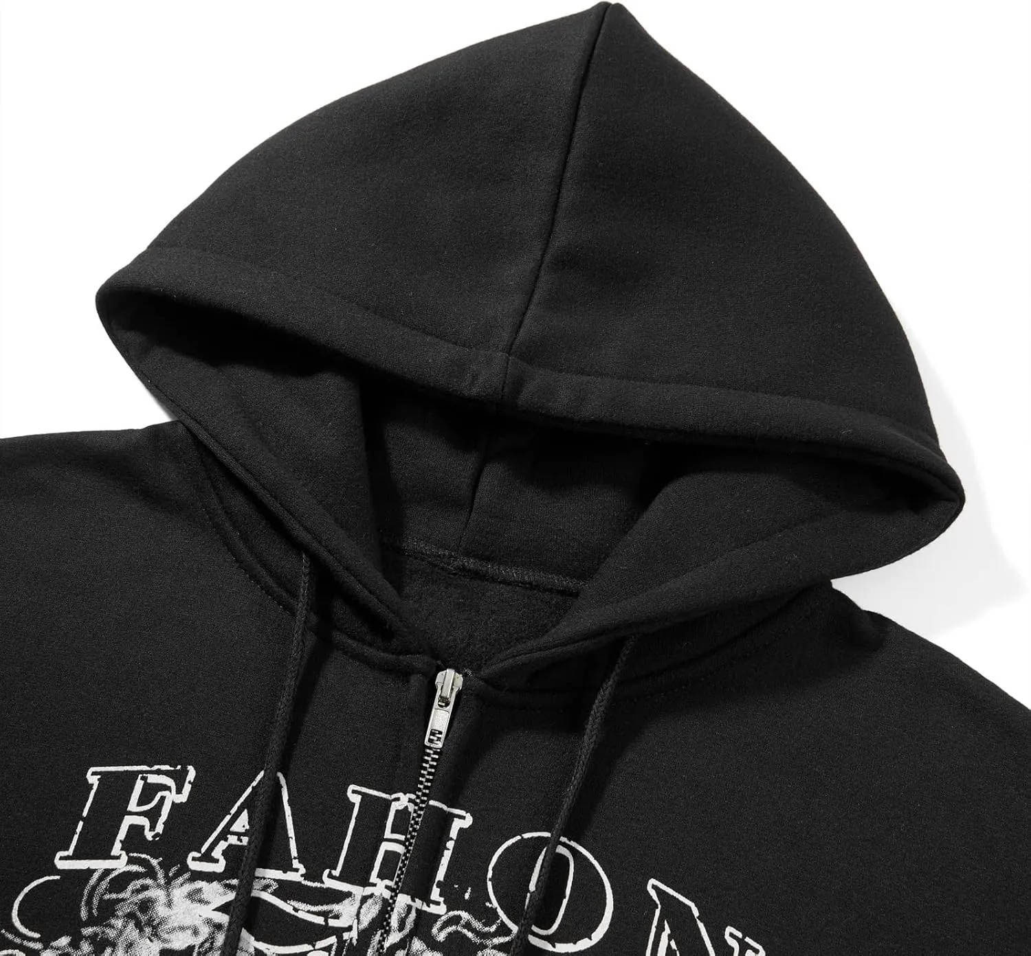 Karwuiio Women Men Zip Up Hoodie Y2k Vintage Graphic Oversized Sweatshirt Jacket Pullover Coats Gothic Streetwear