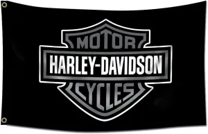Kasflag Motorcyble Banner Davidson Flag (3x5 Feet,Vivid Color, Durable 150D Polyester) For College Dorm Man Cave