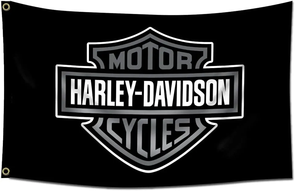 Kasflag Motorcyble Banner Davidson Flag (3x5 Feet,Vivid Color, Durable 150D Polyester) For College Dorm Man Cave