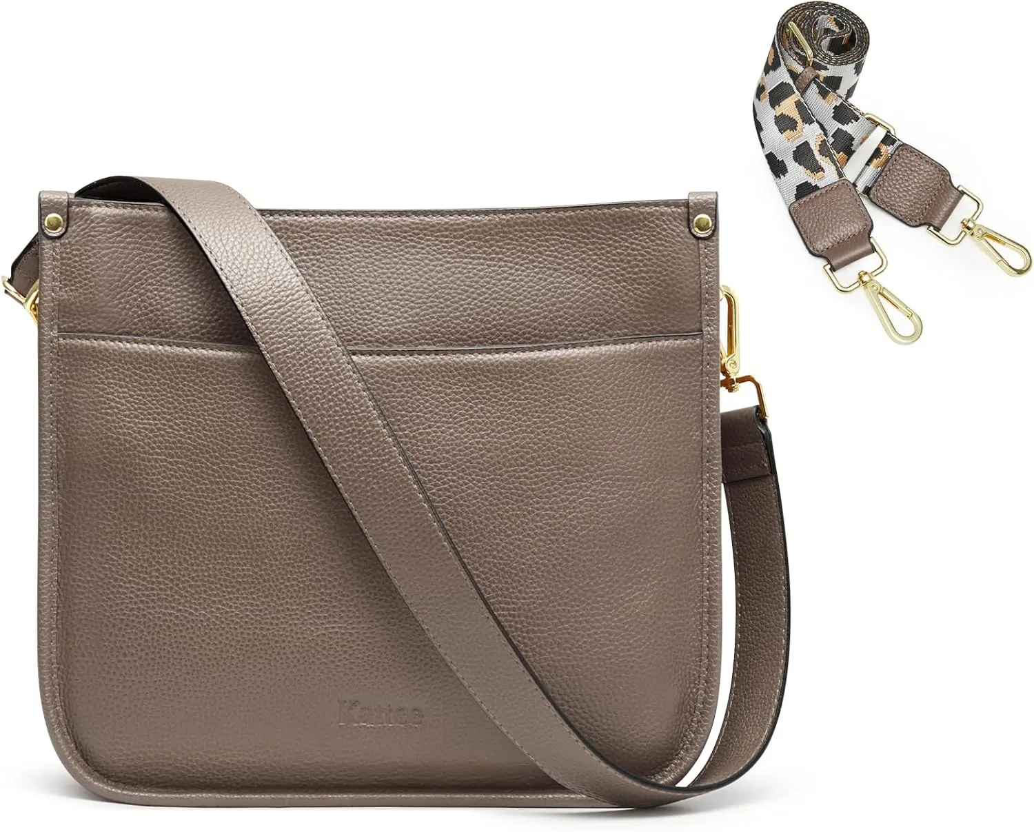 Kattee Leather Crossbody Bags for Women, Fashion Shoulder Purse, Hobo Handbags with Adjustable Strap
