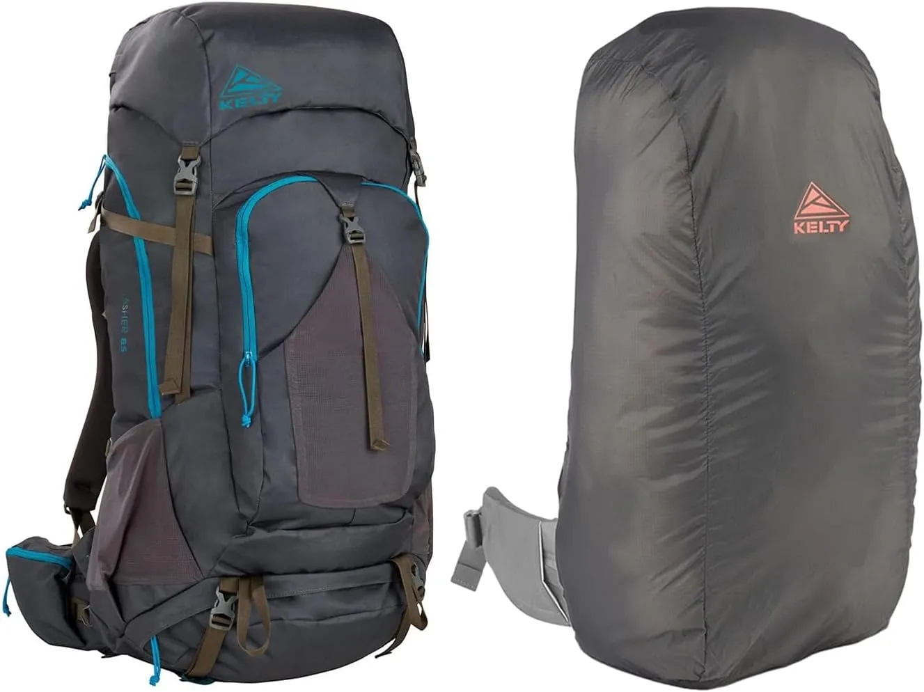 Kelty Asher Day Hiking and Backpacking Pack   Pack Raincover Bundle