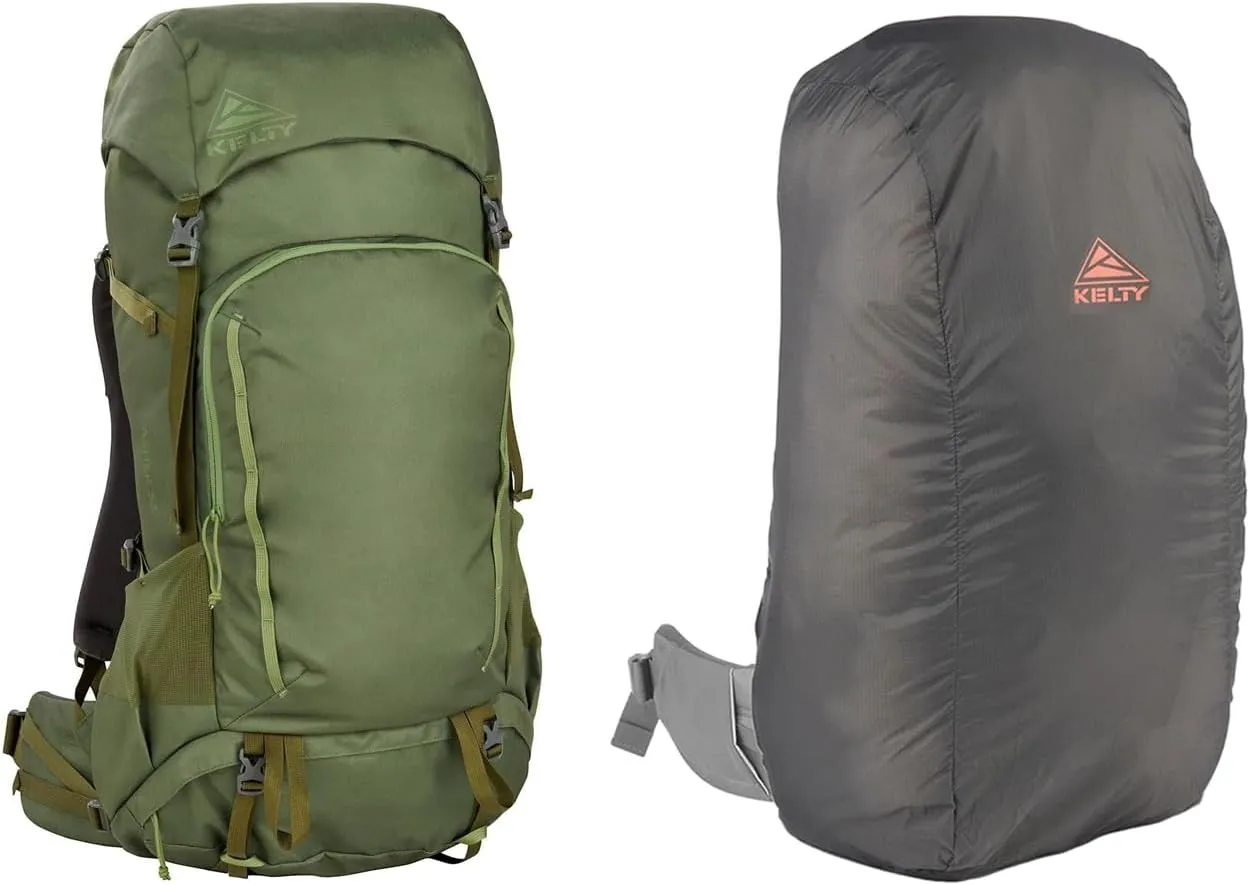 Kelty Asher Day Hiking and Backpacking Pack   Pack Raincover Bundle