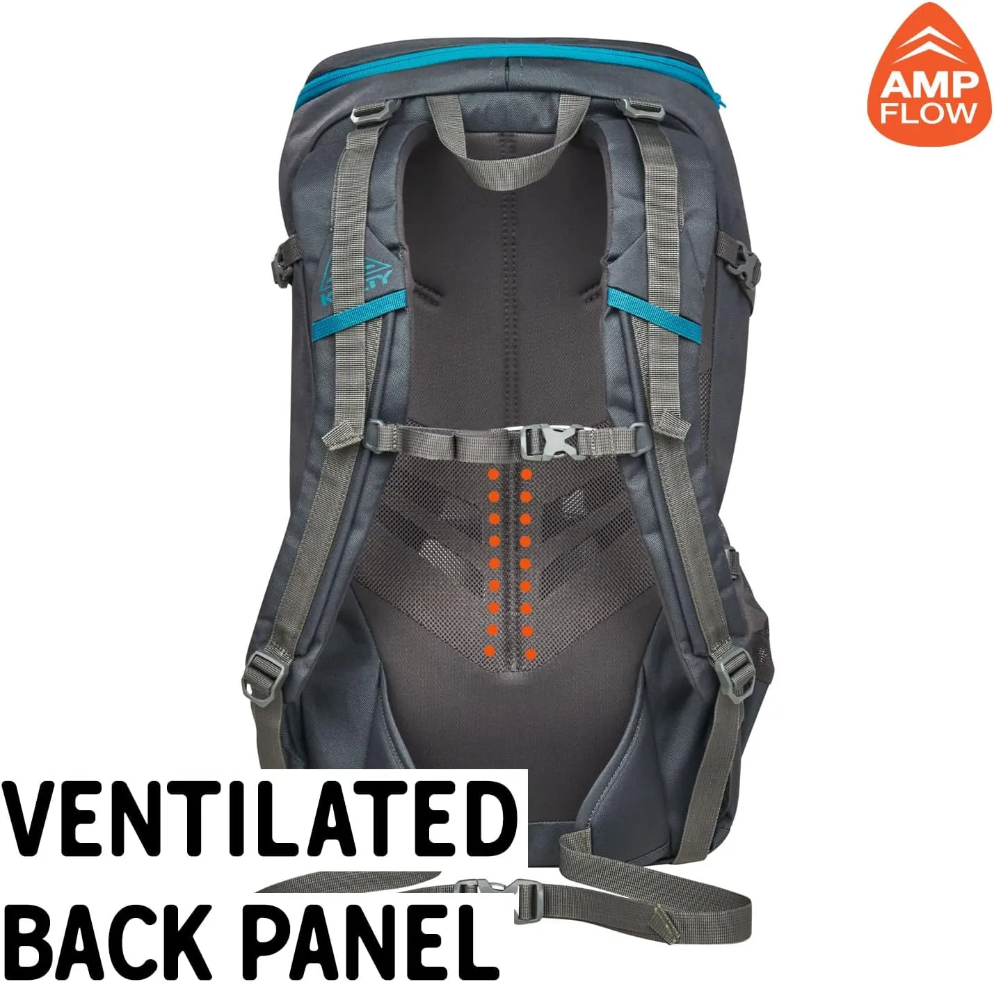 Kelty Asher Day Hiking Pack, 18-85 Liter Capacity, Hiking, Backpacking, Travel Pack, Internal Frame 2023 Model (35L Beluga)