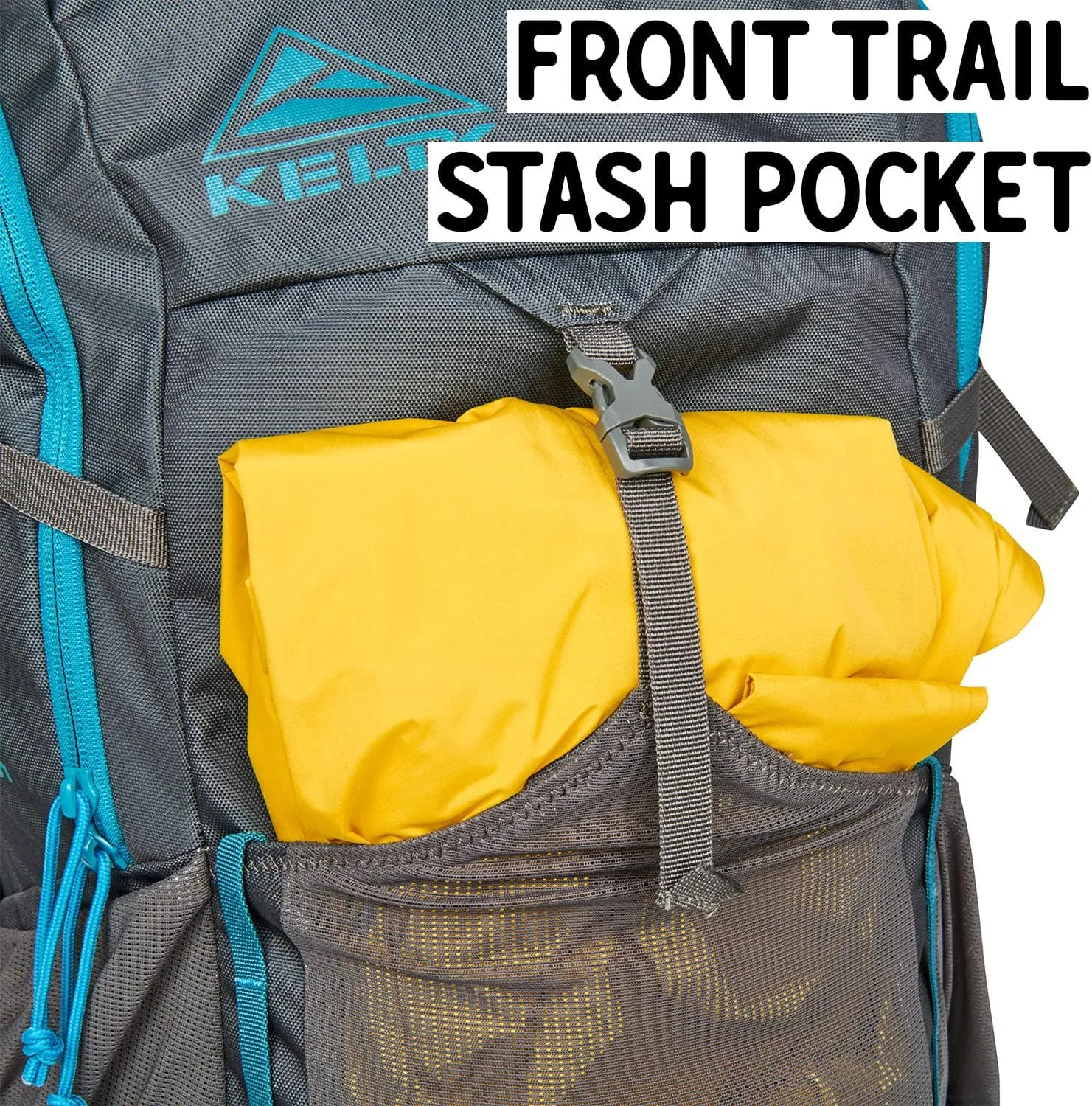 Kelty Asher Day Hiking Pack, 18-85 Liter Capacity, Hiking, Backpacking, Travel Pack, Internal Frame 2023 Model (35L Beluga)
