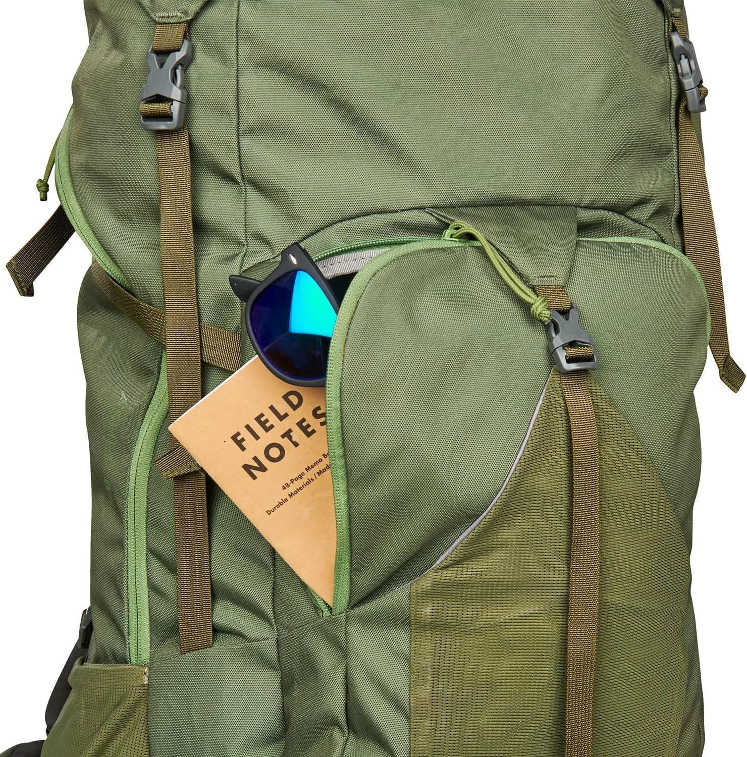Kelty Asher Day Hiking Pack, 18-85 Liter Capacity, Hiking, Backpacking, Travel Pack, Internal Frame 2023 Model (85L Winter Moss)