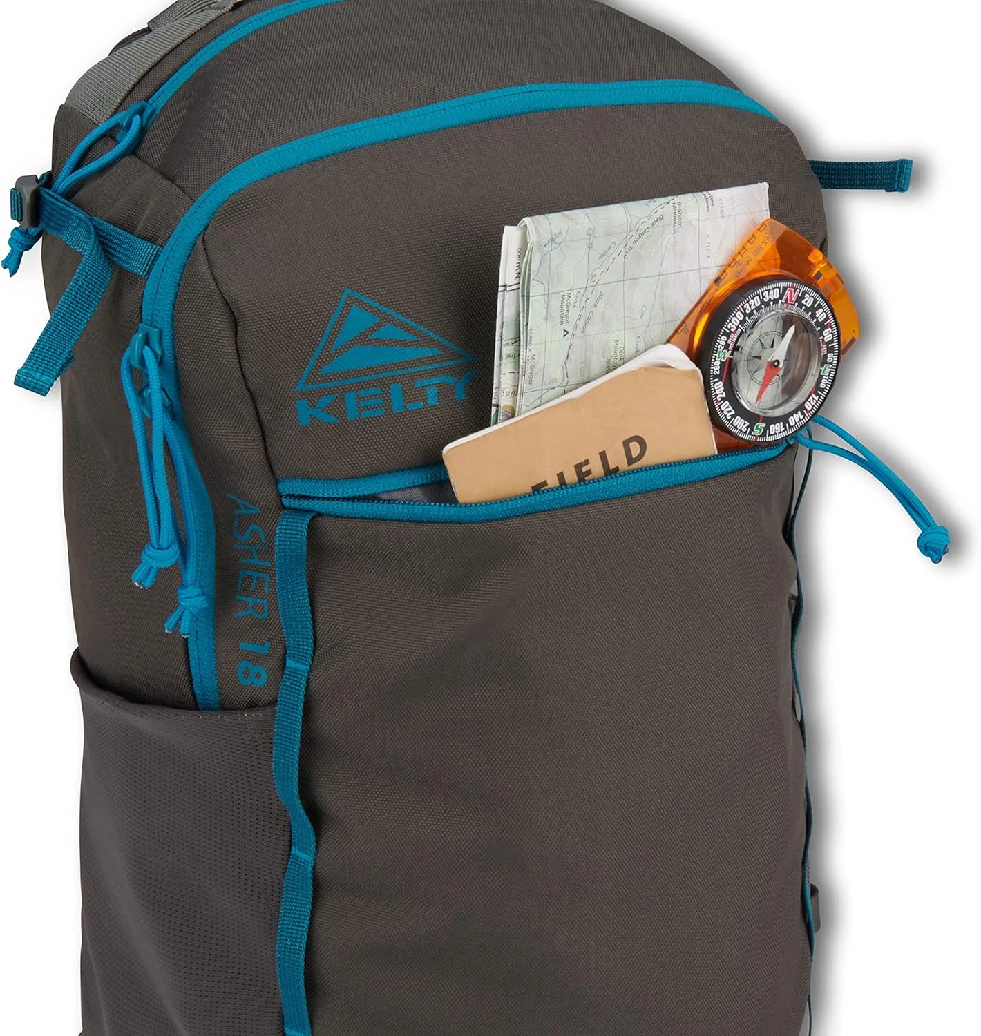 Kelty Asher Day Hiking Pack, 18-85 Liter Capacity, Men’s and Women’s Hiking, Backpacking, Travel Pack, Hydration Compatible, Internal Frame 2023 Model (18L Beluga)
