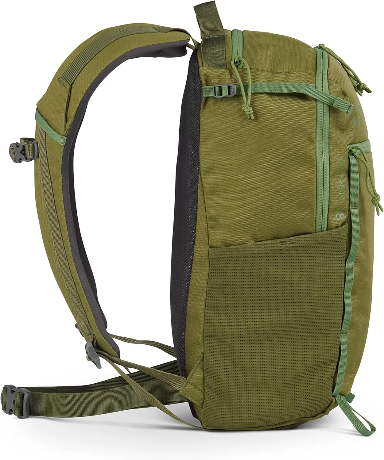 Kelty Asher Day Hiking Pack, 18-85 Liter Capacity, Men’s and Women’s Hiking, Backpacking, Travel Pack, Hydration Compatible, Internal Frame 2023 Model (18L Moss)