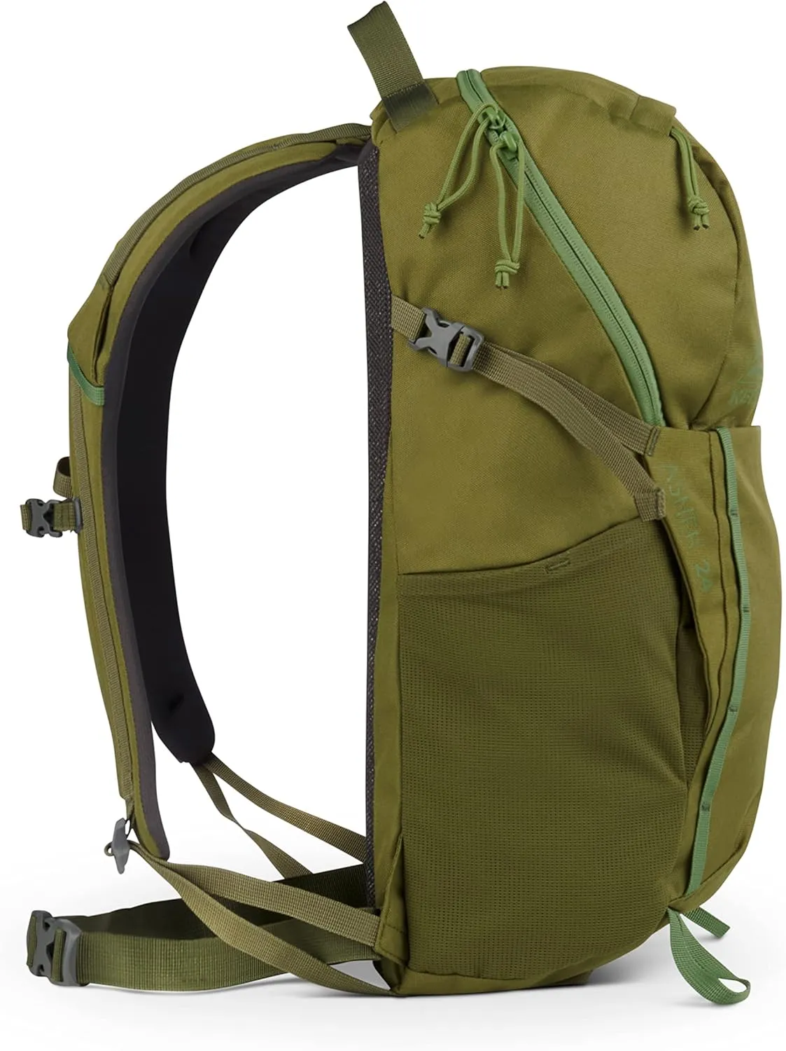 Kelty Asher Day Hiking Pack, 18-85 Liter Capacity, Men’s and Women’s Hiking, Backpacking, Travel Pack, Hydration Compatible, Internal Frame 2023 Model (24L Moss)