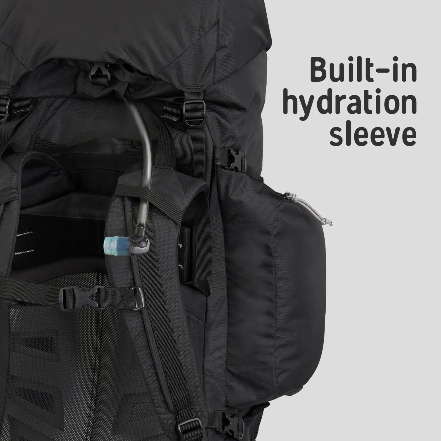 Kelty Coyote 60-105 Liter Internal Frame Backpack - Hiking, Backpacking, Travel, Hydration Compatible, Adjustable Torso (85L / Black)