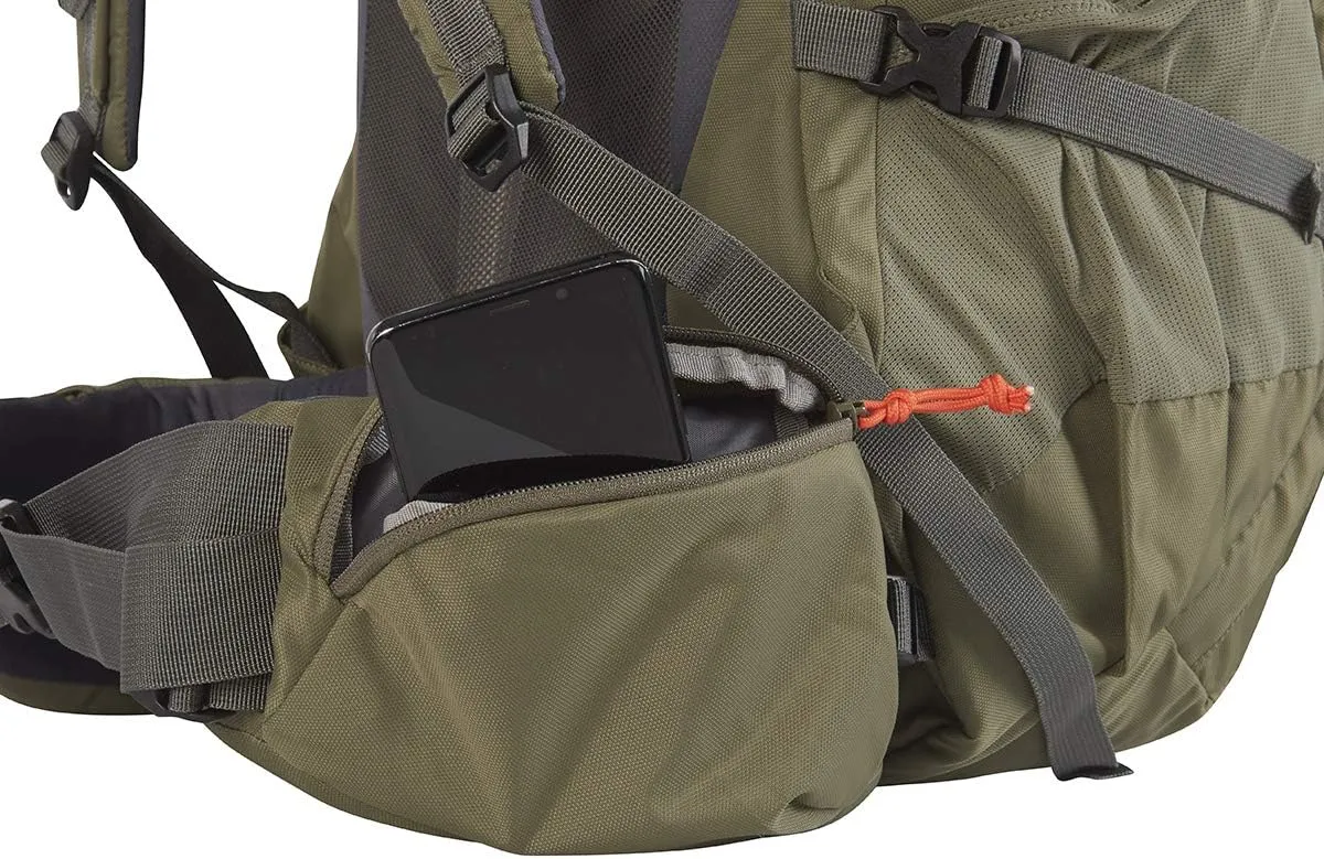 Kelty Coyote 60-105 Liter Internal Frame Backpack - Hiking, Backpacking, Travel, Hydration Compatible, Fully Adjustable (65L / Dark Olive)