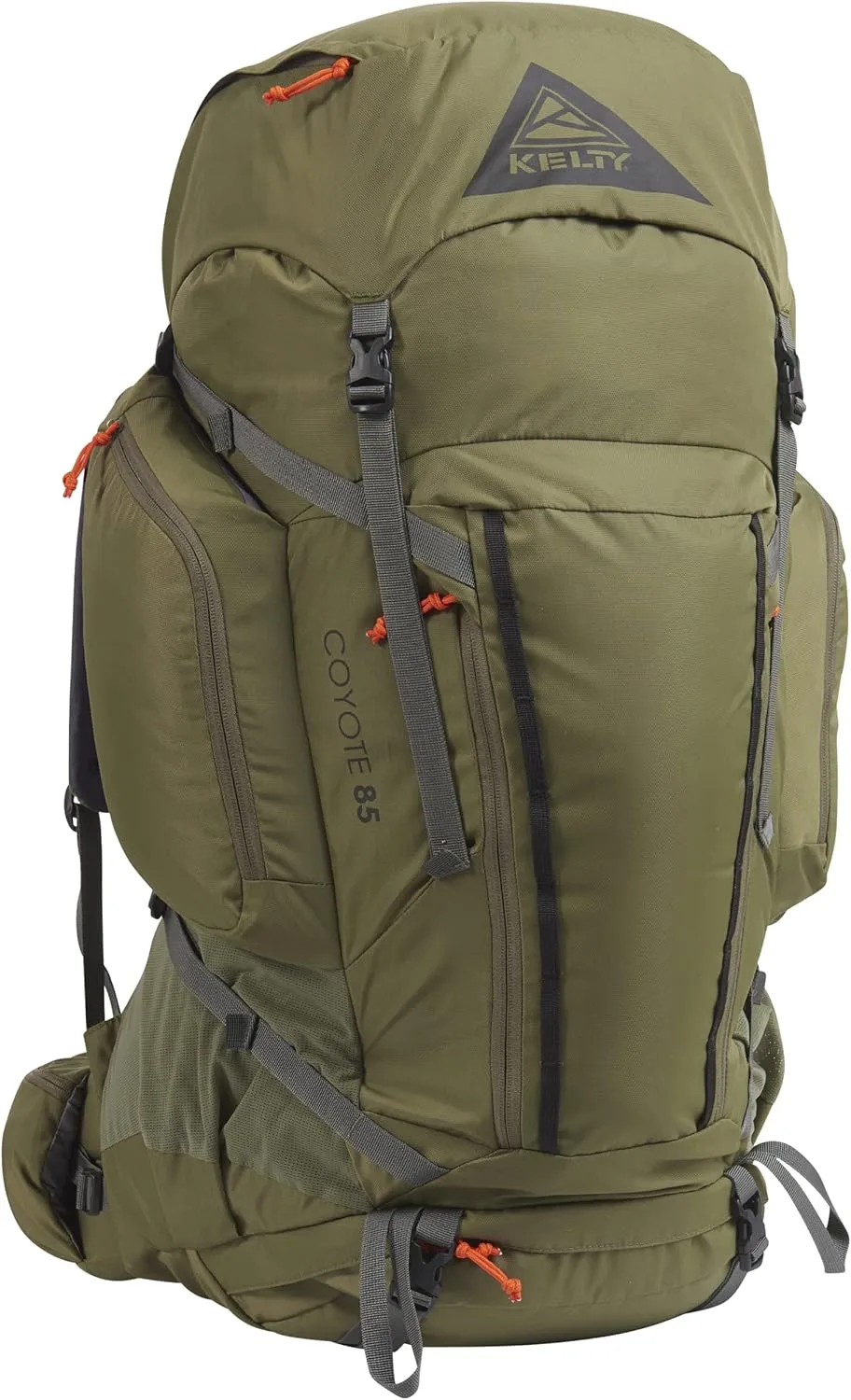 Kelty Coyote 60-105 Liter Internal Frame Backpack - Hiking, Backpacking, Travel, Hydration Compatible, Fully Adjustable (65L / Dark Olive)
