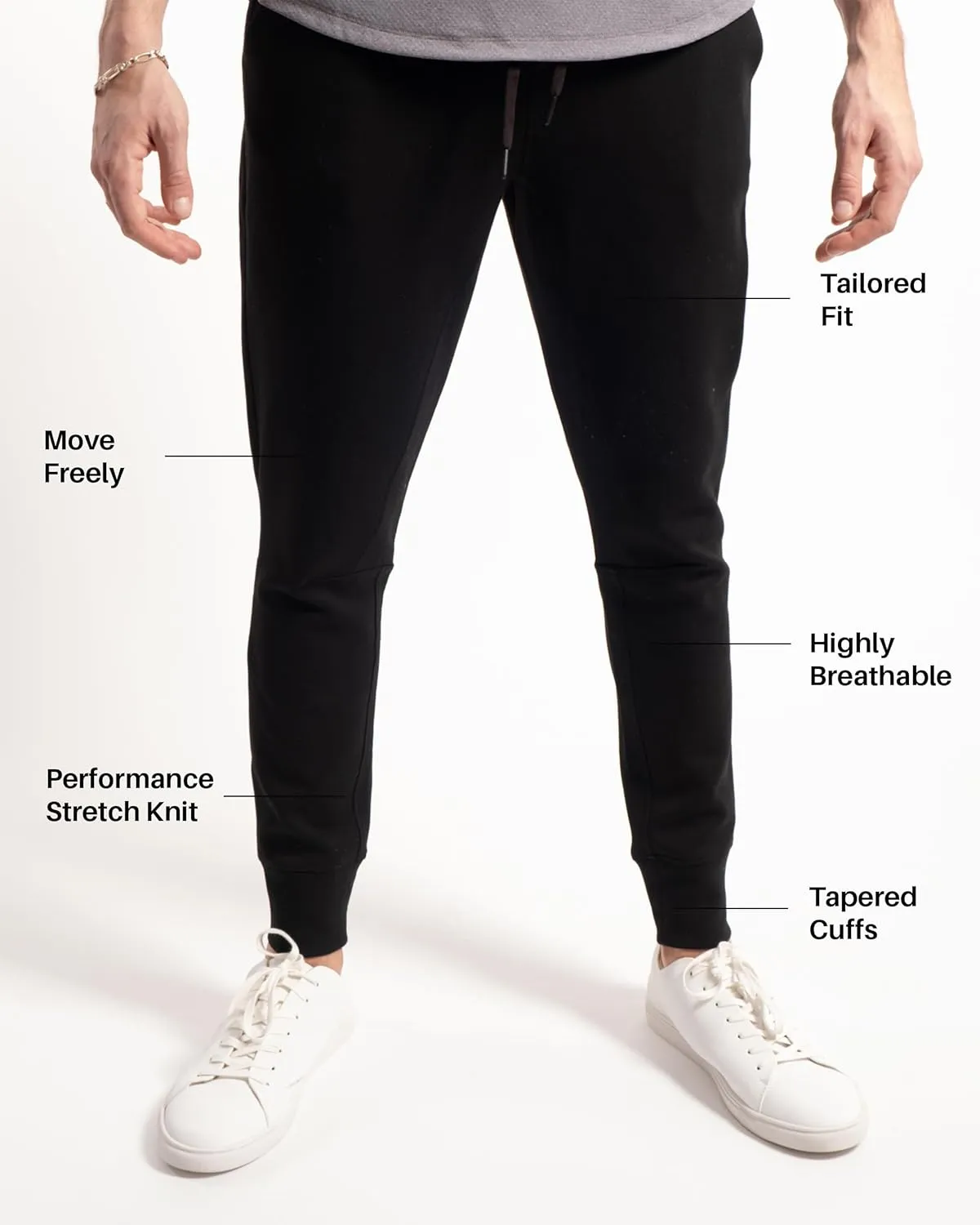 Kenneth Cole REACTION Stretch Scuba Knit Tapered Sweatpants for Men 2-Pack, Active Mens Joggers with Pockets Pack of 2