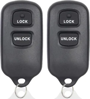 Key Fob Replacement Keyless Entry Remote Control Compatible with 2000-2008 Toyota Tundra | Highlander | Rav4 | FJ Cruiser | Celic | Echo | Prius | Yaris | Scion xA, HYQ12BBX HYQ12BAN-2 Packs