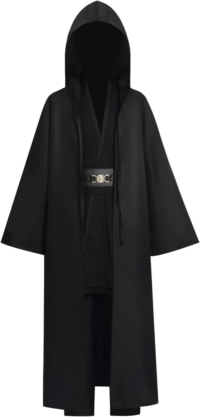 Kids Anakin Costume for Boys - Tunic With Hooded Robe Jedi Uniform - Halloween Cosplay Outfit for Children