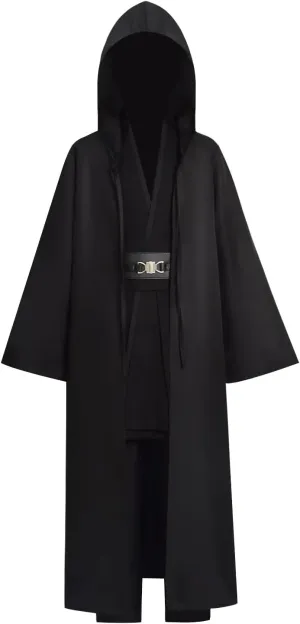 Kids Anakin Costume for Boys - Tunic With Hooded Robe Jedi Uniform - Halloween Cosplay Outfit for Children