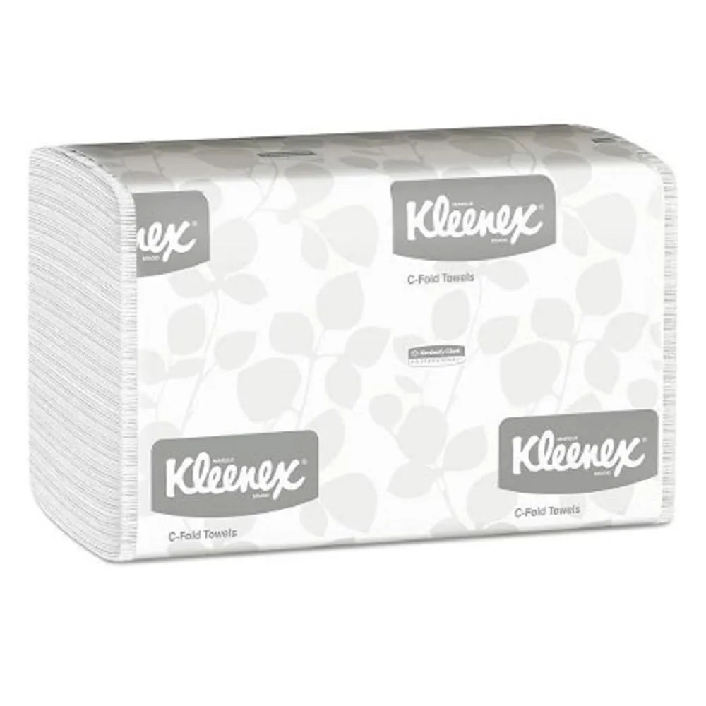 Kleenex 01500 C-Fold Paper Towels, 10 1/8 x 13 3/20, White, 150 per Pack (Case of 16 Packs)