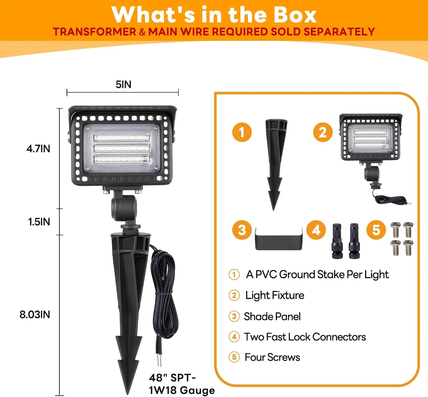 Landscape LED Flood Lights - 7W Outdoor Low Voltage Wall Wash Lights, 12V Waterproof Angle Adjustable Wide Beam Hardwired Aluminum Brown for Garden Patio House Sign 6 Pack
