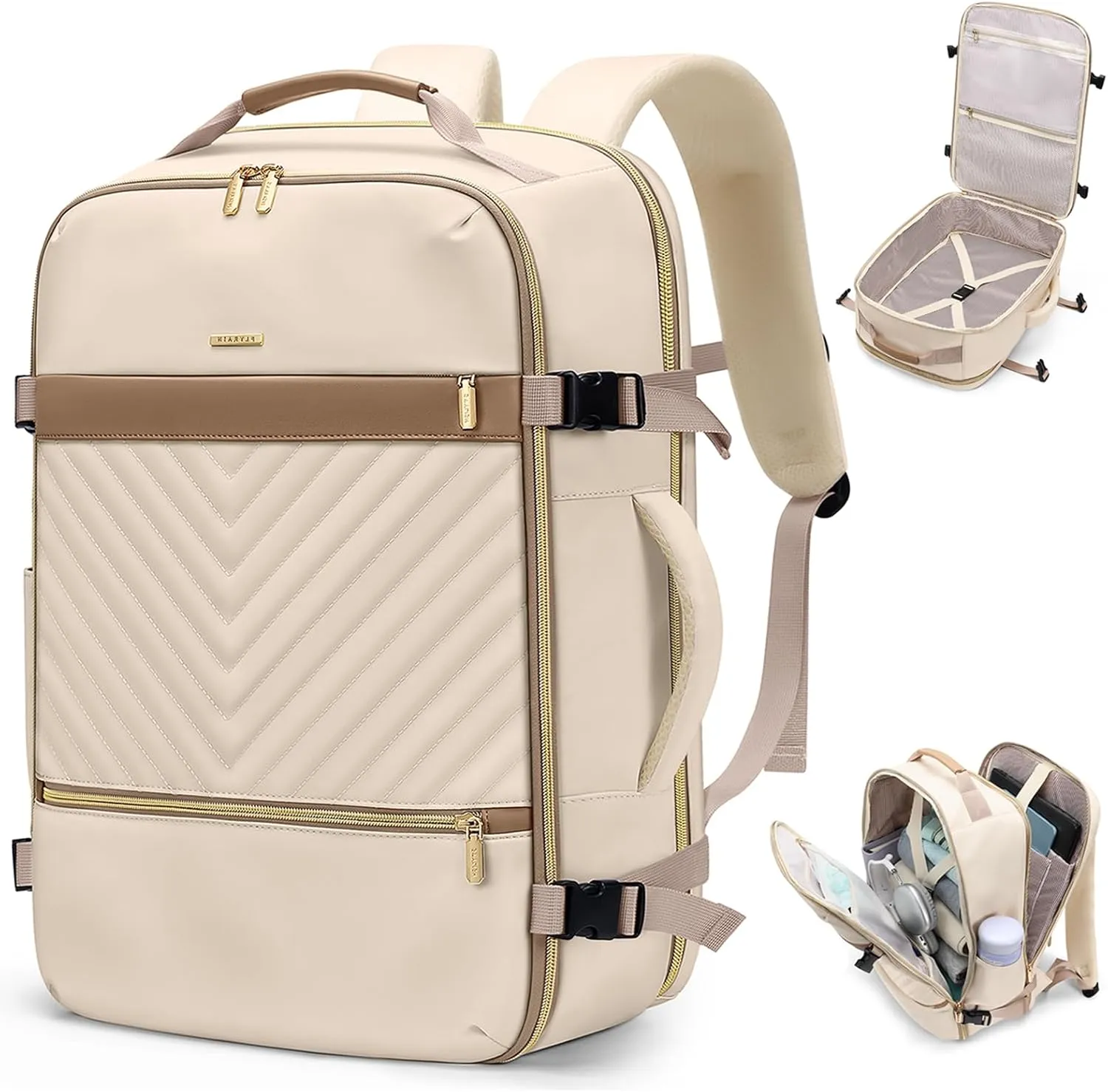 Large Travel Backpack 40L Flight Approved Anti-Theft Daypack for Women men Airplanes Personal Item Weekender College 17.3 Inch Laptop Backpacks