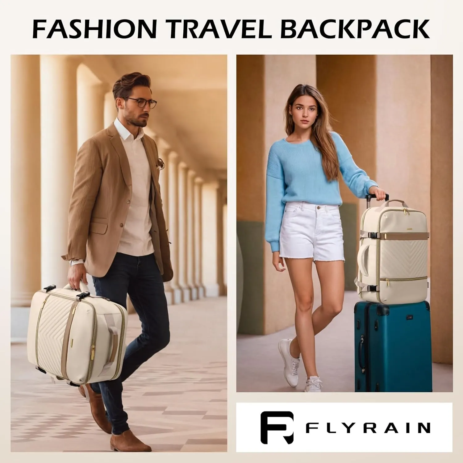 Large Travel Backpack 40L Flight Approved Anti-Theft Daypack for Women men Airplanes Personal Item Weekender College 17.3 Inch Laptop Backpacks