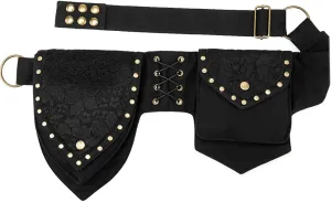 Larswon Women Renaissance Bag, Black, M