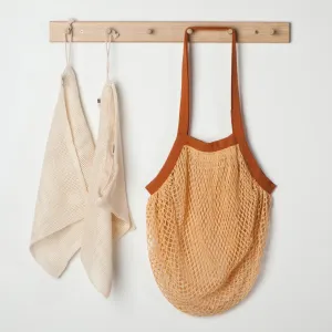 Le Marche Duo Cognac Net Shopping Bag