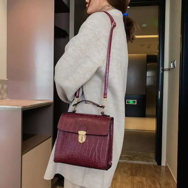 Leather Brown and Gold Bag