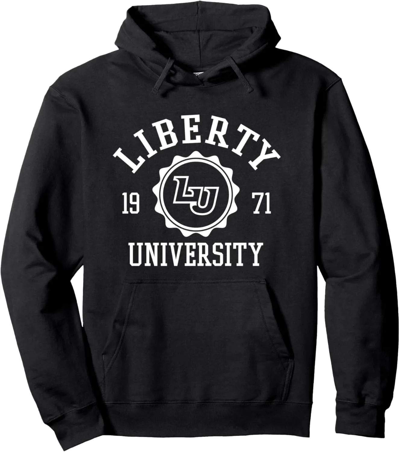 Liberty Flames Stamp Black Officially Licensed Pullover Hoodie