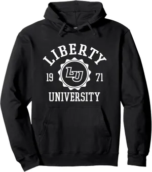 Liberty Flames Stamp Black Officially Licensed Pullover Hoodie