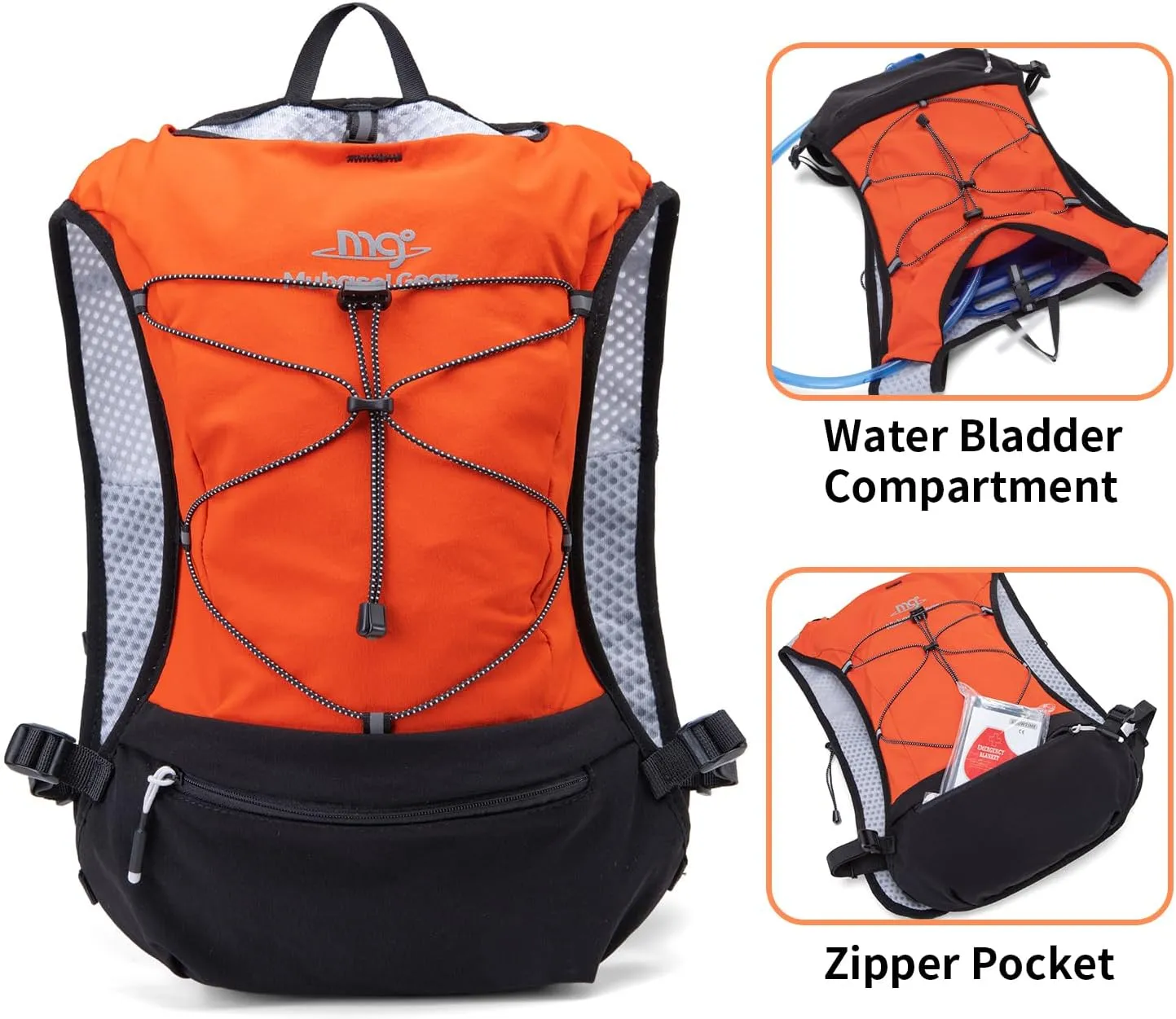 Lightweight Running Vest for Women & Men Hydration Backpack Pack with 1.5L Water Bladder Bag Running Gear Accessories for Hiking Marathon Trail Cycling