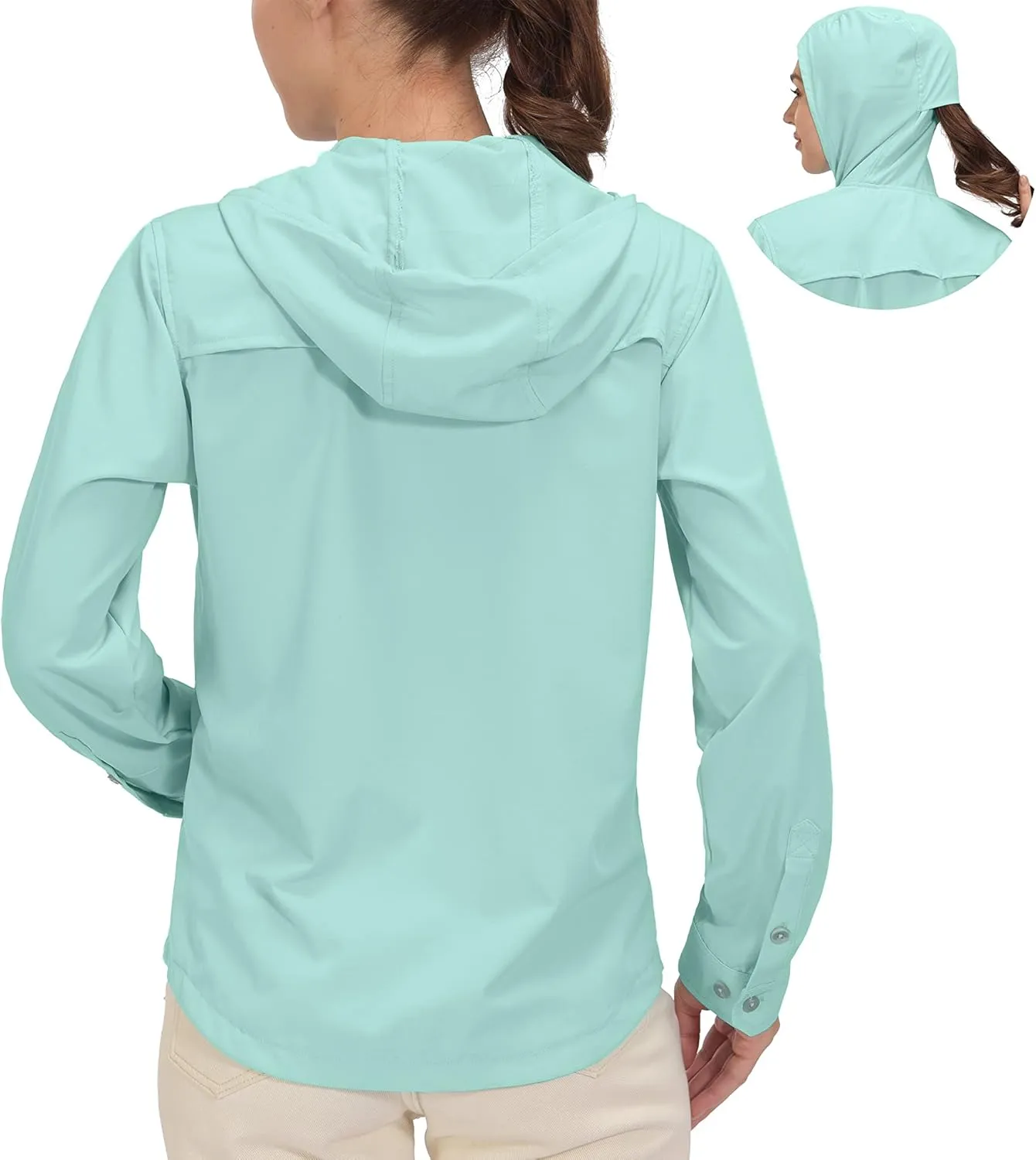 Little Donkey Andy Women's Hoodie Long Sleeve Shirt UPF 50  Sun Protection Outdoor Quick Dry Fishing Hiking Shirts