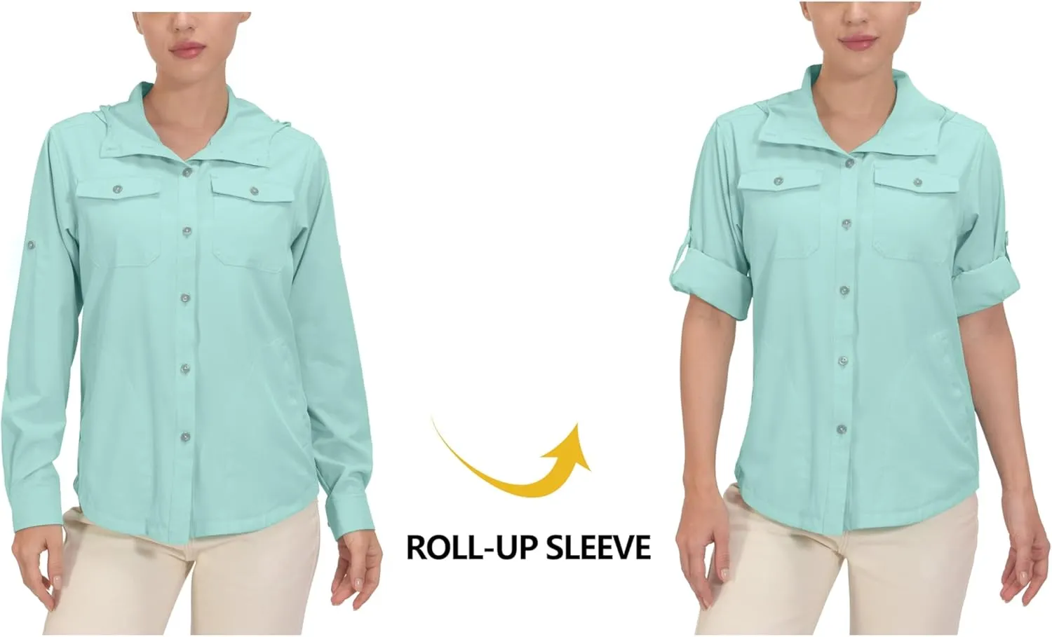 Little Donkey Andy Women's Hoodie Long Sleeve Shirt UPF 50  Sun Protection Outdoor Quick Dry Fishing Hiking Shirts