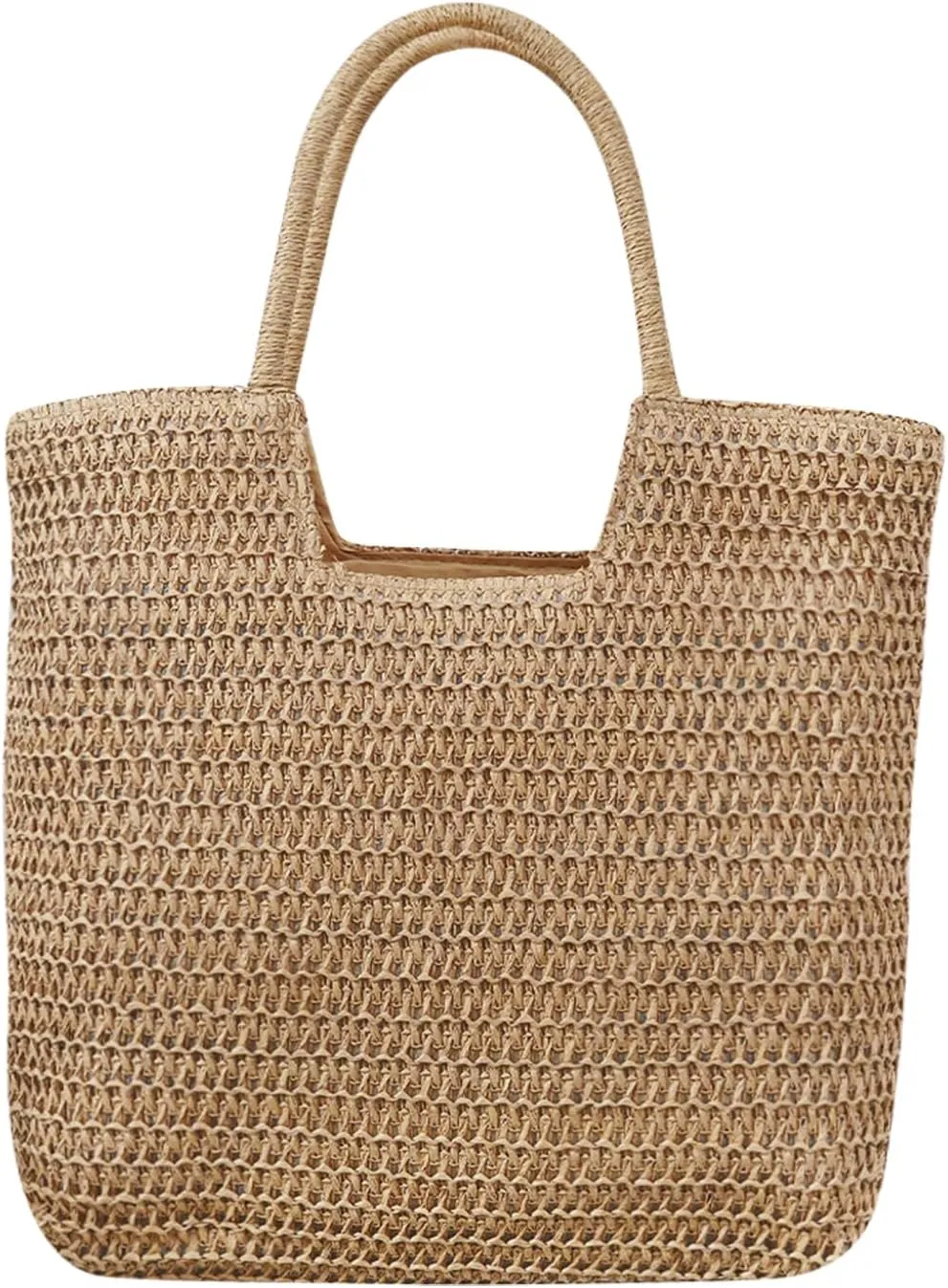 Long Keeper Beach Bags for Women Summer Straw Bag with Zipper Woven Shoulder Handbag Beach Tote Bags for Travel Vacation