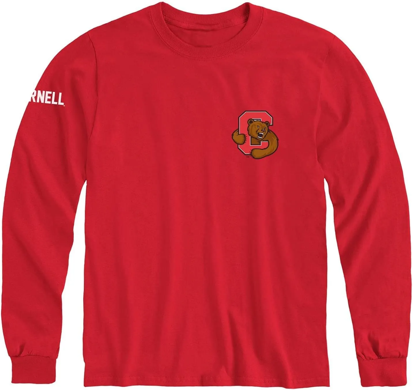 Long Sleeve Cotton Adult T-Shirt, School Mascot Logo