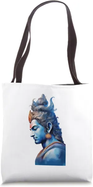 Lord Shiva Krishna Hindu Deity Portrayal Diwali festival Tote Bag