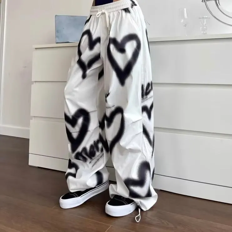 Love Graffiti Wide-Leg Pants