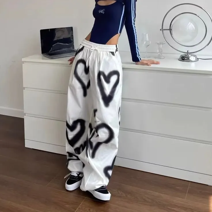 Love Graffiti Wide-Leg Pants