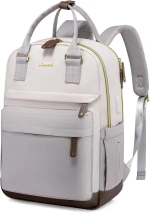LOVEVOOK Travel Laptop Backpack Women, 15.6 Inch Anti-theft Laptop Bag with USB Port, Fashion Waterproof Computer Backpacks Teacher Nurse Backpack Purse for College School Work