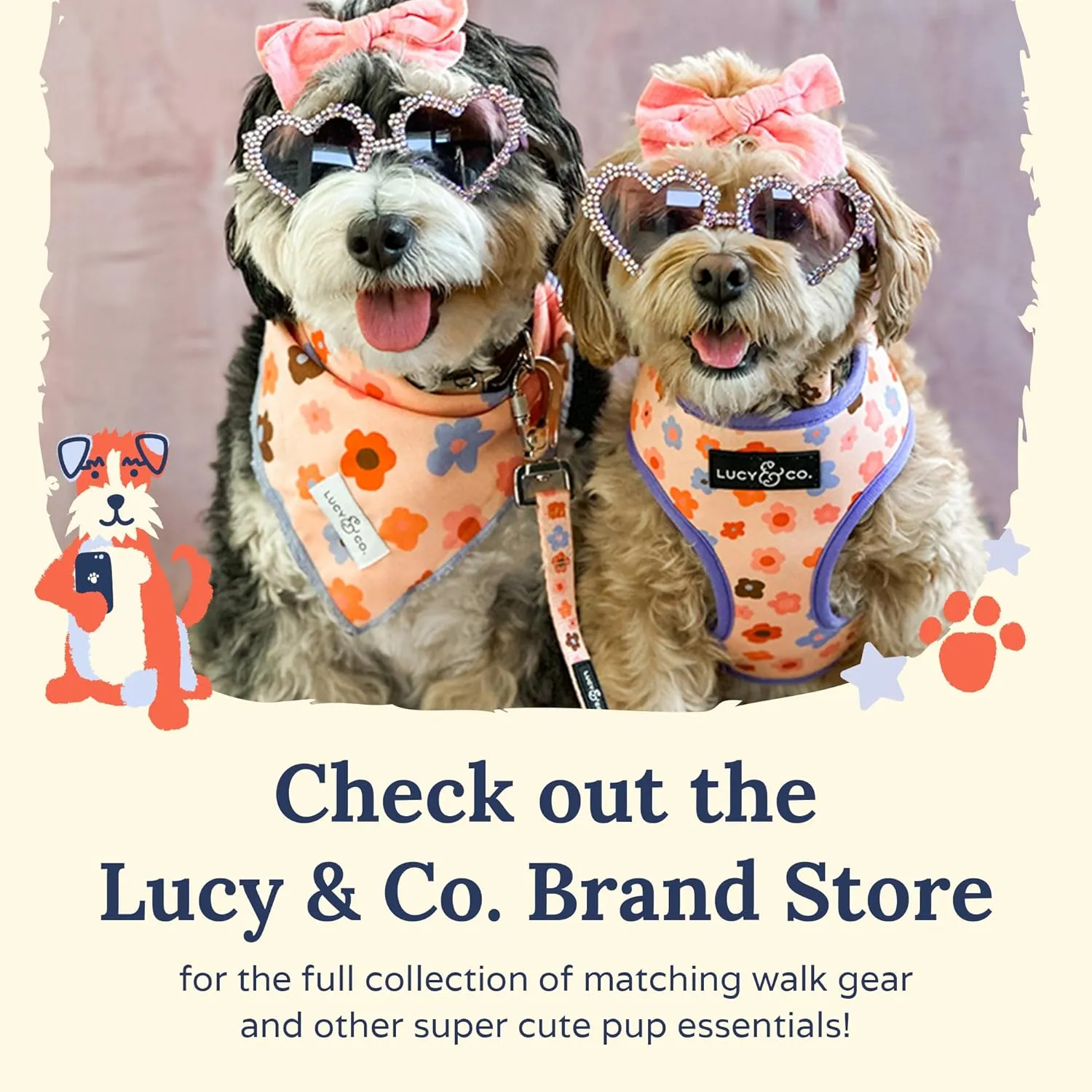 Lucy & Co. The Simply Splendid No-Pull Dog Harness – Size X-Small – Vest to Stop Pulling & Walk Easy – Comfortable Leash Training Product w/Adjustable Chest & Neck Straps