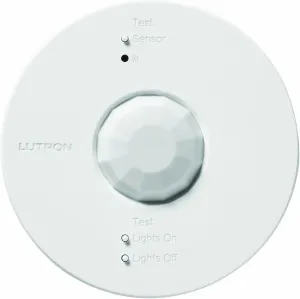 Lutron LRF2-OCRB-P-WH Radio Powr Savr Wireless Ceiling-Mounted Occupancy/Vacancy Sensor, White