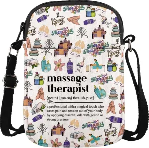 MAOFAED Massage Therapist Definition Crossbody Bag, Masseuse Quote, Massage Therapy Gift(massage therapist noun)