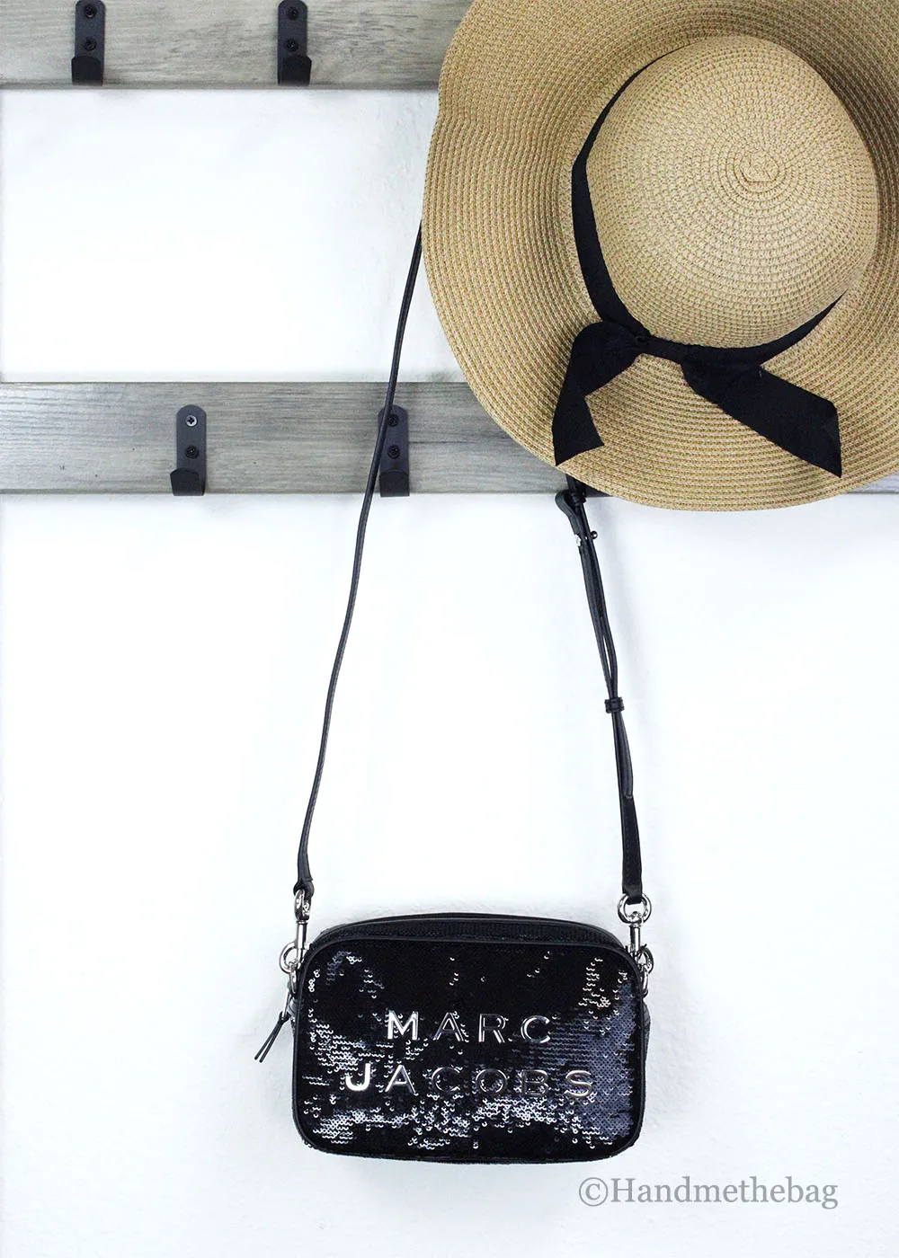 Marc Jacobs Flash Black Sequined Camera Crossbody Bag