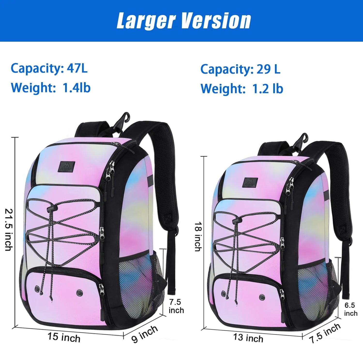 MATEIN Baseball Backpack, Softball Bat Bag with Shoes Compartment for Youth, Boys and Adult, Lightweight Baseball Bag with Fence Hook Hold TBall Bat, Batting Mitten, Helmet, Caps, Teeball Gear