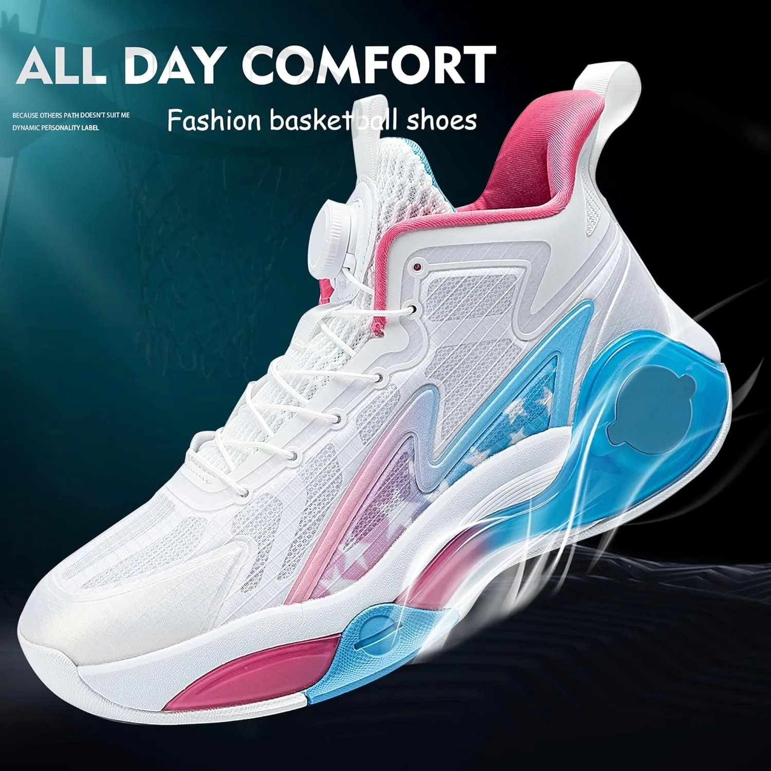 Men Graffiti Basketball Shoes High-Top Sports Shoes Anti-Slip Rubber Soles Indoor Outdoor Sports Running Training Streetwear