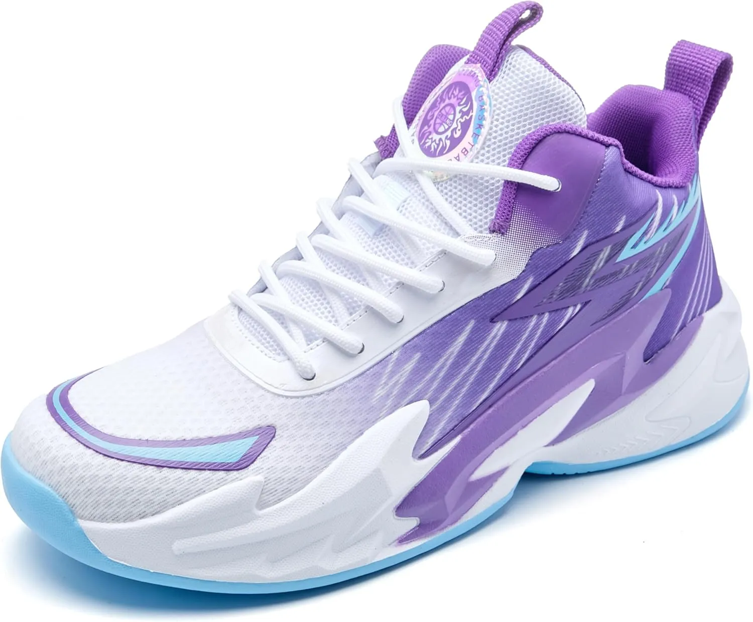 Men Graffiti Basketball Shoes High-Top Sports Shoes Anti-Slip Rubber Soles Indoor Outdoor Sports Running Training Streetwear