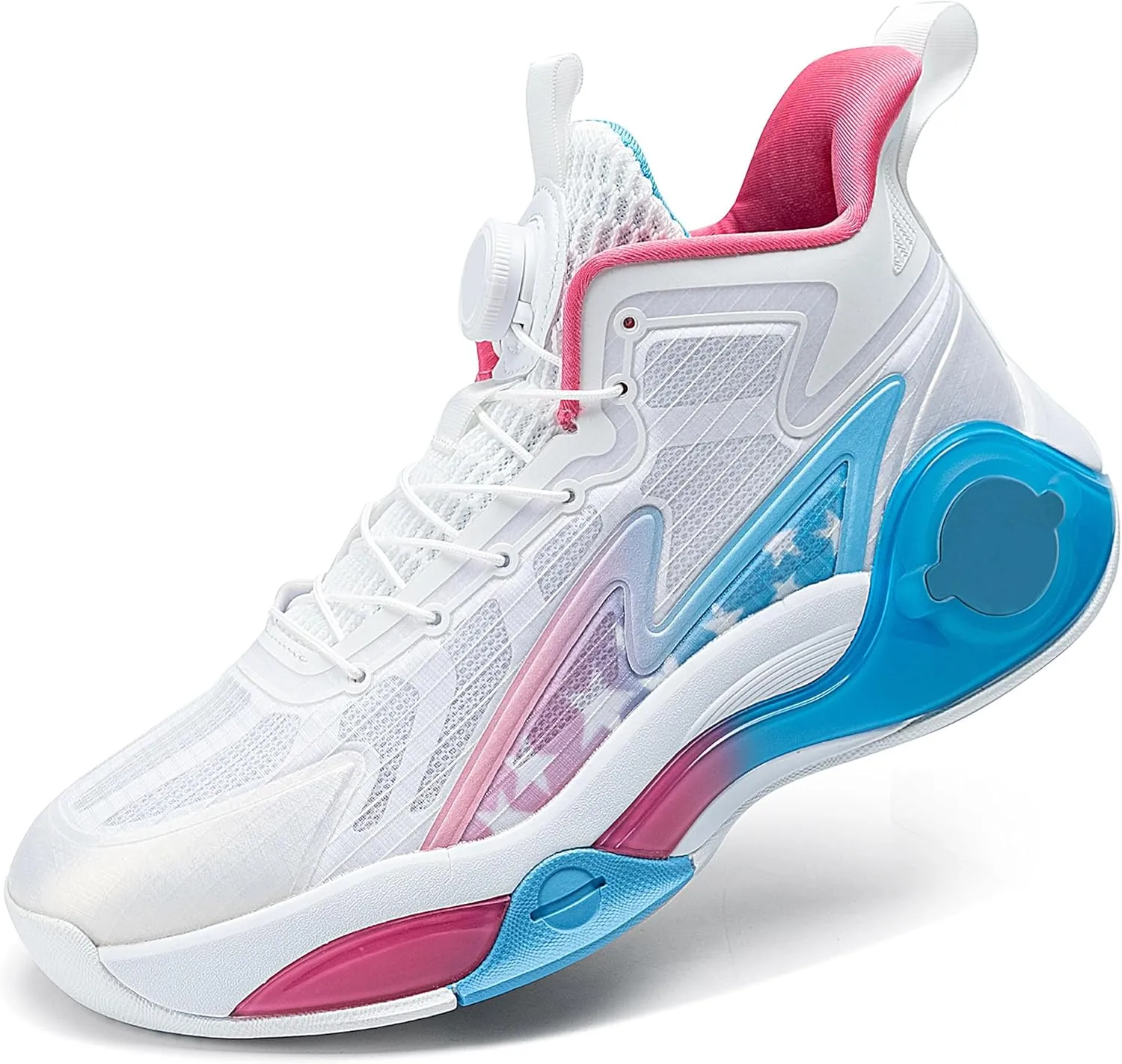 Men Graffiti Basketball Shoes High-Top Sports Shoes Anti-Slip Rubber Soles Indoor Outdoor Sports Running Training Streetwear