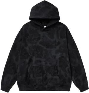 Mens Acid Wash Oversized Hoodies Tops Vintage Hoodie Pullover Retro Fashion Hoodies for Men 2024 Streetwear Sweatshirt